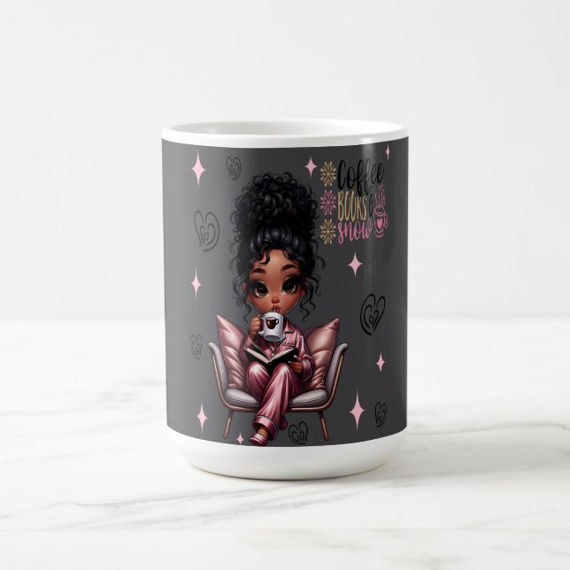 Caneca De Café Livros de café e neve Nicole Mug (Centro)