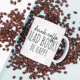 Caneca De Café Livros de Café Felicidade