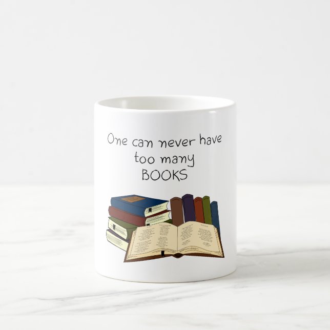 Caneca De Café Livros demais?! (Centro)