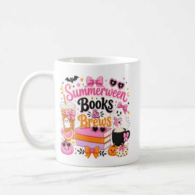 Caneca De Café Livros e Bebidas Summerween (Esquerda)
