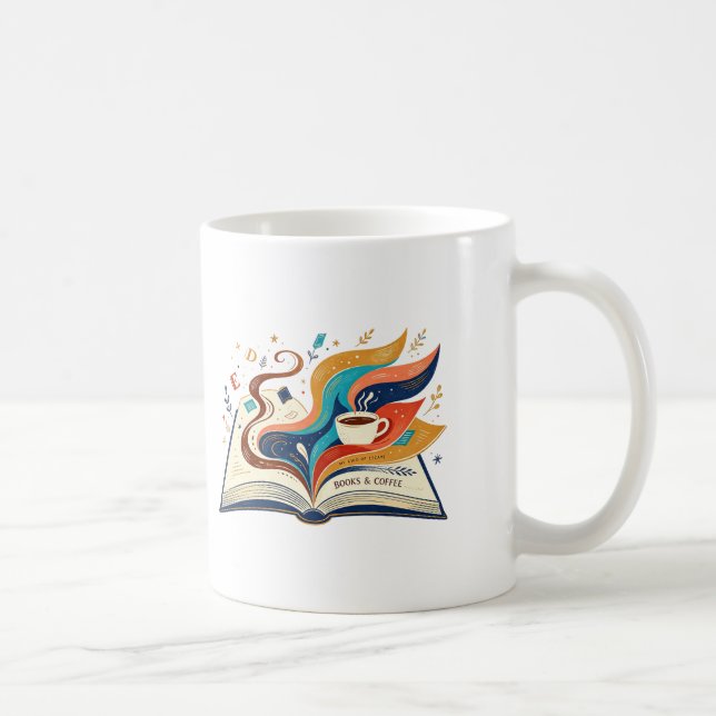 Caneca De Café Livros E Café (Direita)