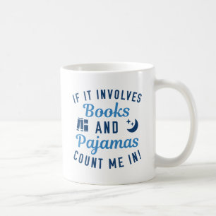 Caneca De Café Livros E Pijamas