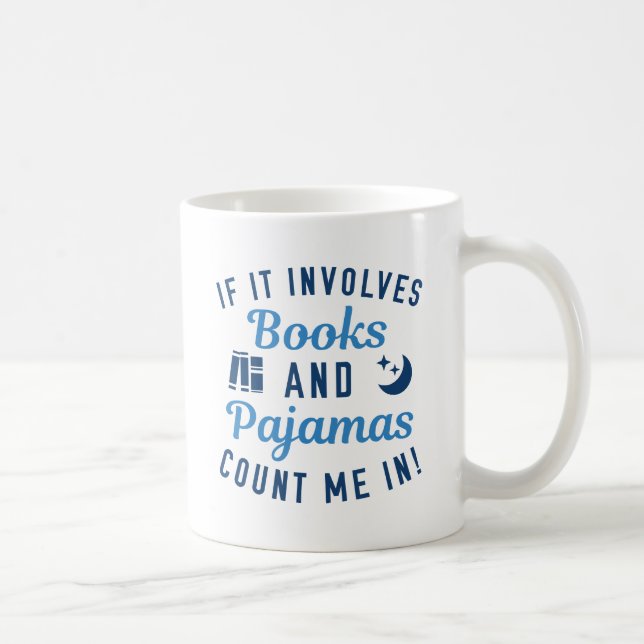 Caneca De Café Livros E Pijamas (Direita)