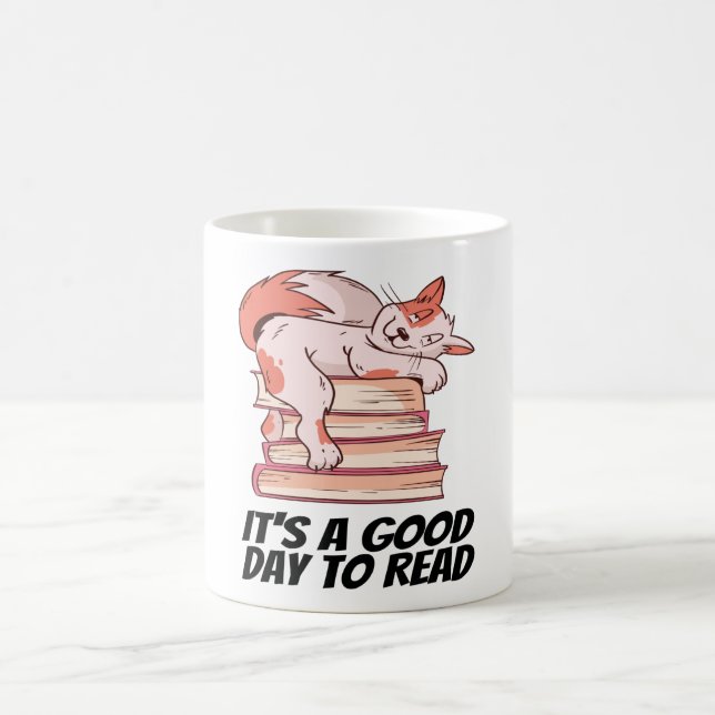 Caneca De Café Livros - É um bom dia para ler (Centro)