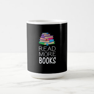 Caneca De Café Livros - Leia Mais Livros