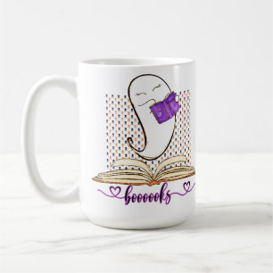 Caneca De Café Livros! Leitura De Halloween De Fantasmas E Livros