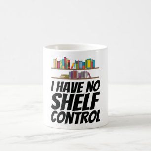 Caneca De Café Livros - Não Tenho Controle De Prateleira