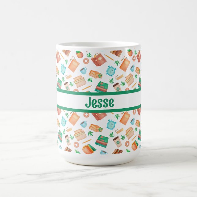 Caneca De Café Livros Personalizados, Café, Chá, Suculentes, (Centro)