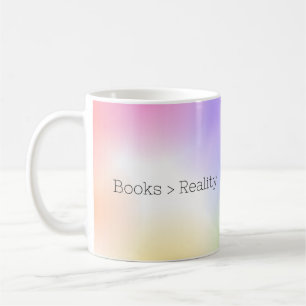 Caneca De Café Livros são maiores que Realidade Mug