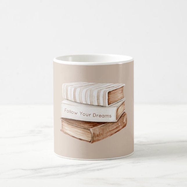 Caneca De Café Livros Siga Seus Sonhos (Centro)