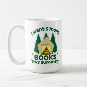 Caneca De Café Livros Smore Slogan de Leitura Divertida de Verão