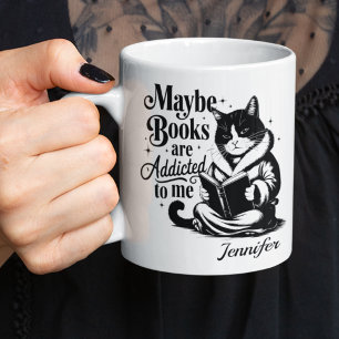 Caneca De Café Livros Talvez Personalizados São Viciados Em Mim