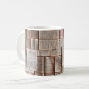 Caneca De Café Livros Vintage