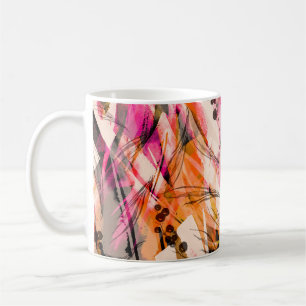 Caneca De Café Lixeira da água, fundo de abstrato de vintage.