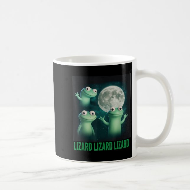 Caneca De Café Lizard Lizard Engraçado Lizard Moon Me Traindo (Direita)