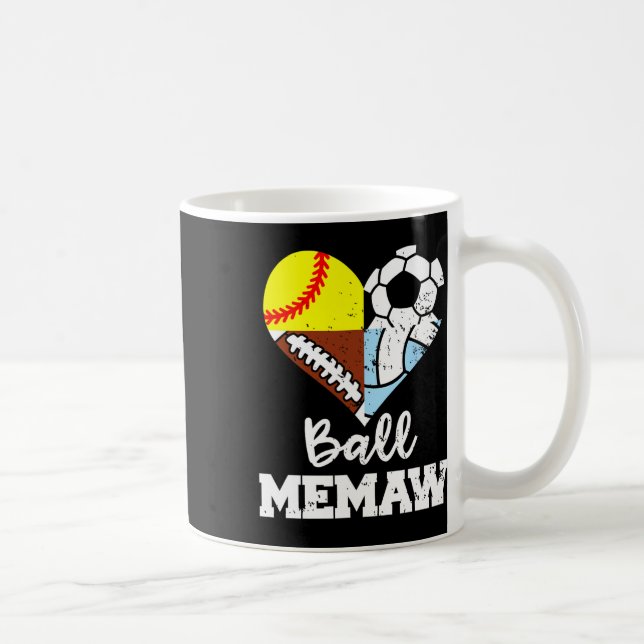 Caneca De Café Ll Memaw Divertido Futebol Péll Softll Vôlei Jogad (Direita)