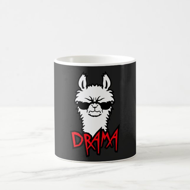 Caneca De Café Llama Angry Drama Sunglasses Fierce Funny Cool (Centro)
