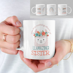 Caneca De Café LLAMA BONITA Você É IRMÃ INCRÍVEL TIA NIECE QUALQU