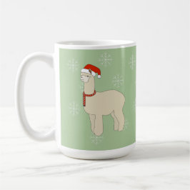 Caneca De Café Llama Christmas Snowflakes