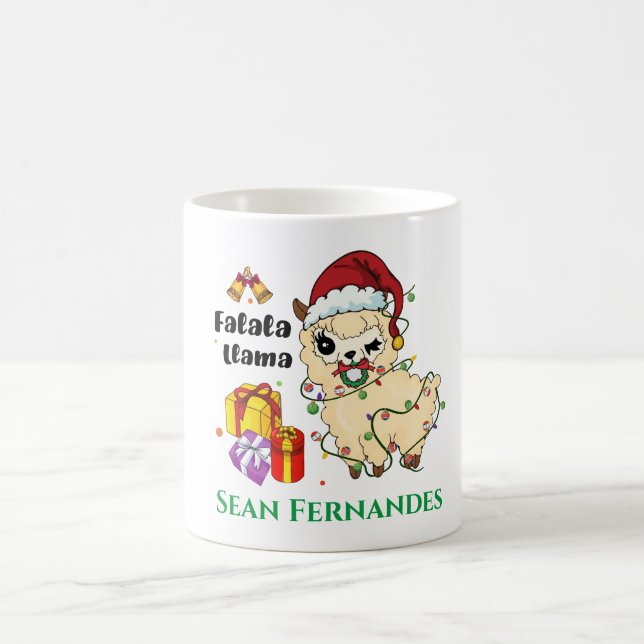 Caneca de Café Llama de Natal (Centro)