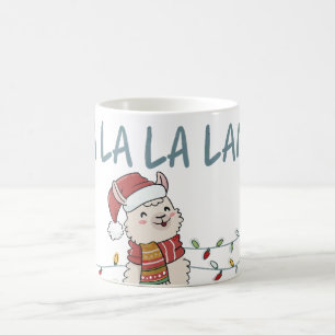 Caneca De Café Llama Festivo Fofo