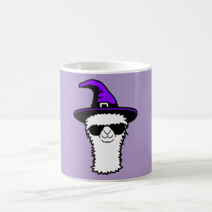 Caneca De Café Llama Óculos de Sol Chapéu de Bruxa Legal Peludo A