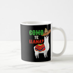 Caneca De Café Llama Shirt Funny Como Te Llama Cinco De Mayo