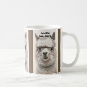 Caneca De Café Llama Sorri Personalizar Grande Mug De Café