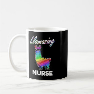 Caneca De Café Llama T Camisa Enfermeira Llamascinante Arco-íris