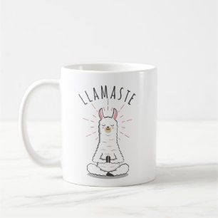 Caneca De Café Llama yoga posou com llamaste