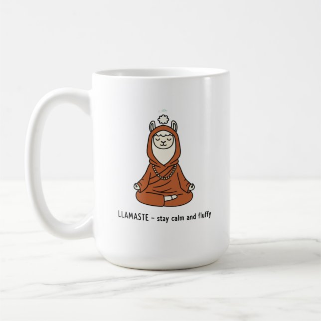 Caneca De Café "Llamaste - mantenha a calma e a suavidade" (Esquerda)