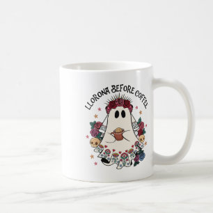 Caneca De Café Llorona Antes Do Café Lover Cute Ghost Hal Mexican
