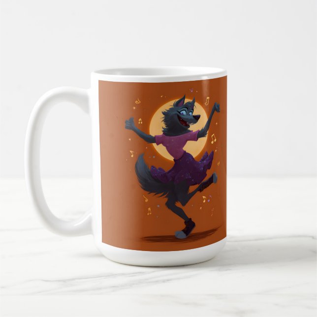 Caneca De Café Lobisomem Dançante Bonita (Esquerda)