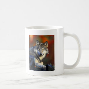 Caneca De Café Lobo cinzento, fotografia de Digitas da espécie e