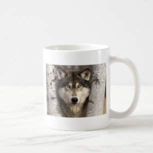 Caneca De Café Lobo de madeira por Jim Zuckerman