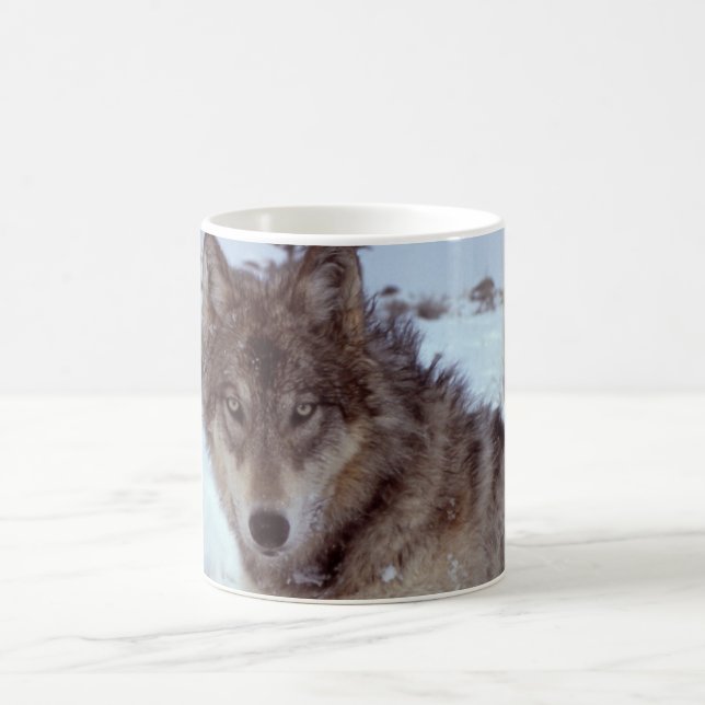 Caneca De Café Lobo de Yellowstone (Centro)