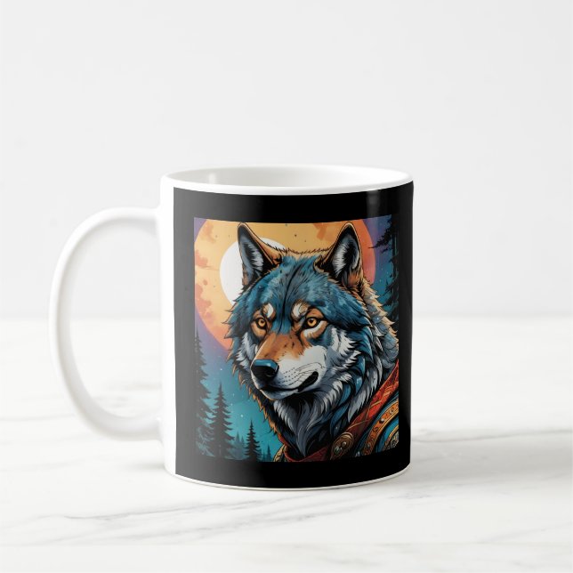 Caneca De Café Lobo Forte (Esquerda)