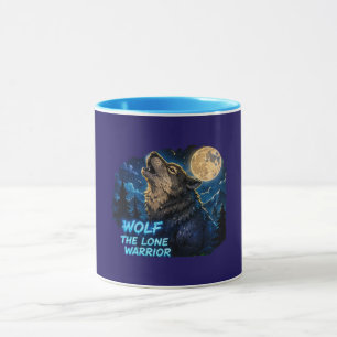 Caneca de Café Lobo Guerreiro Solitário