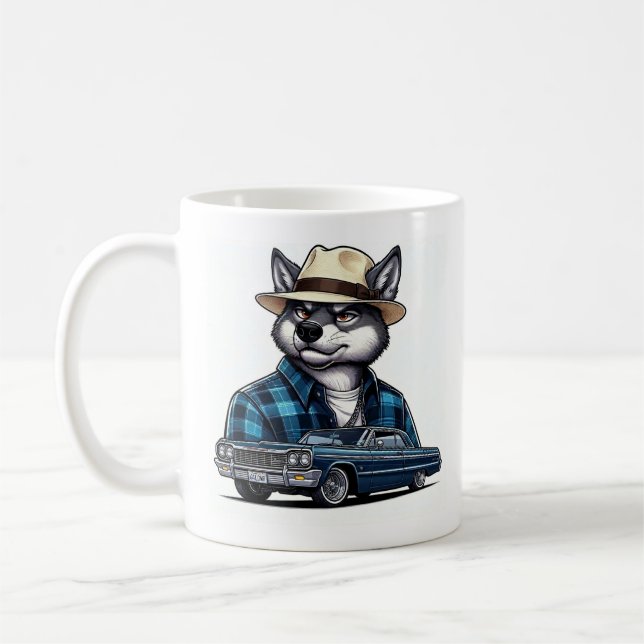 Caneca De Café Lobo Lowrider (Esquerda)