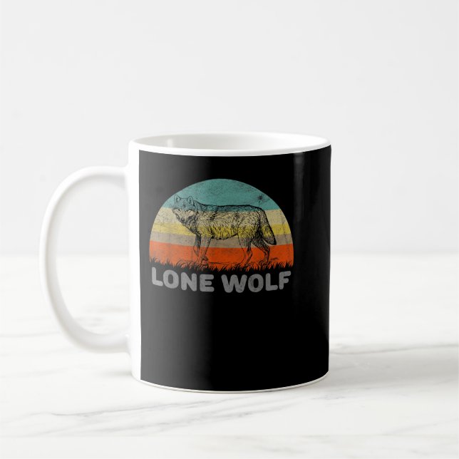 Caneca De Café Lobo Solitário (Esquerda)