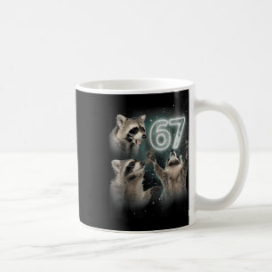 Caneca De Café Lobo Uivando Para a Lua 67 6 7 Halloween 67 Lobo 
