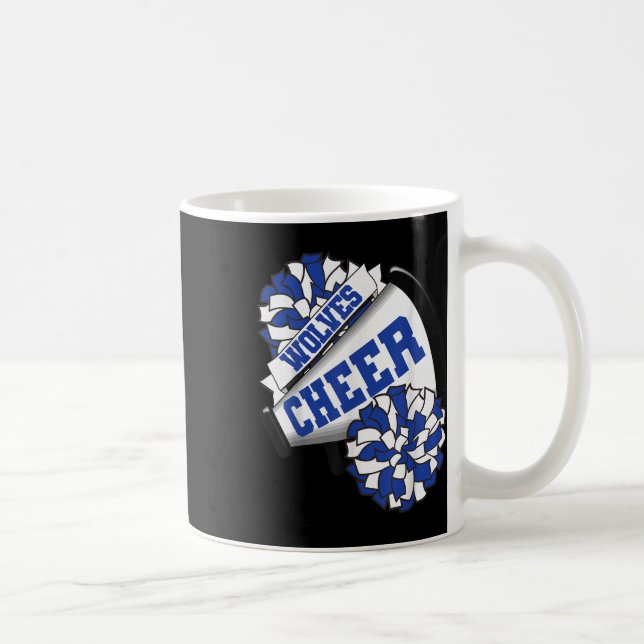 Caneca De Café Lobos Animam Espírito de Torcida de Volta às Aulas (Direita)