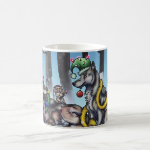 Caneca De Café Lobos Feriados