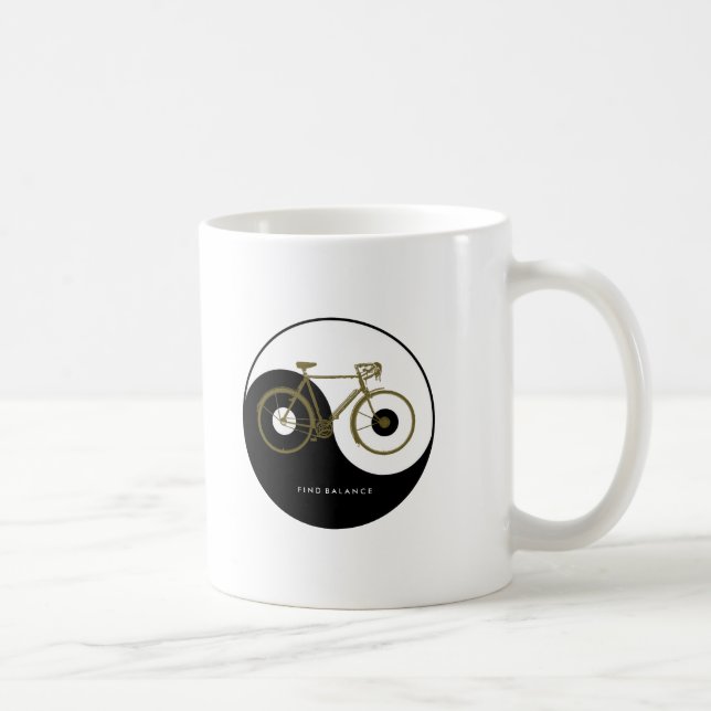 Caneca De Café LOCALIZAR BALANCE / bicicleta Yin Yang (Direita)