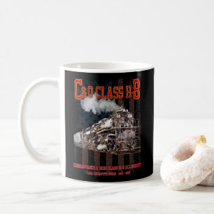 Caneca De Café Locomotiva Allegheny C&O Classe H-8 - bandeira ame