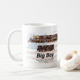 Caneca De Café Locomotiva Americana de Comboio de Vintage com Big