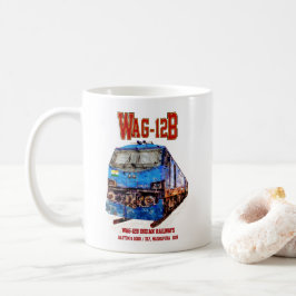 Caneca De Café Locomotiva WAG-12B. Caminho de ferro da Índia