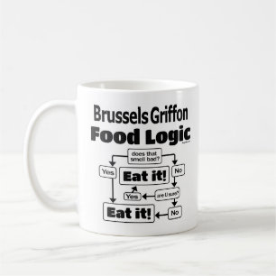 Caneca De Café Lógica da comida de Bruxelas Griffon