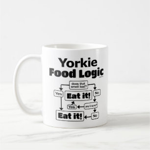Caneca De Café Lógica da comida de Yorkie