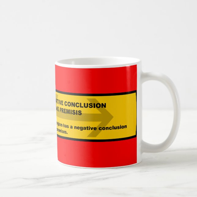 Caneca De Café Logical Fallacy: Conclusões Negativas Do Affir ... (Direita)